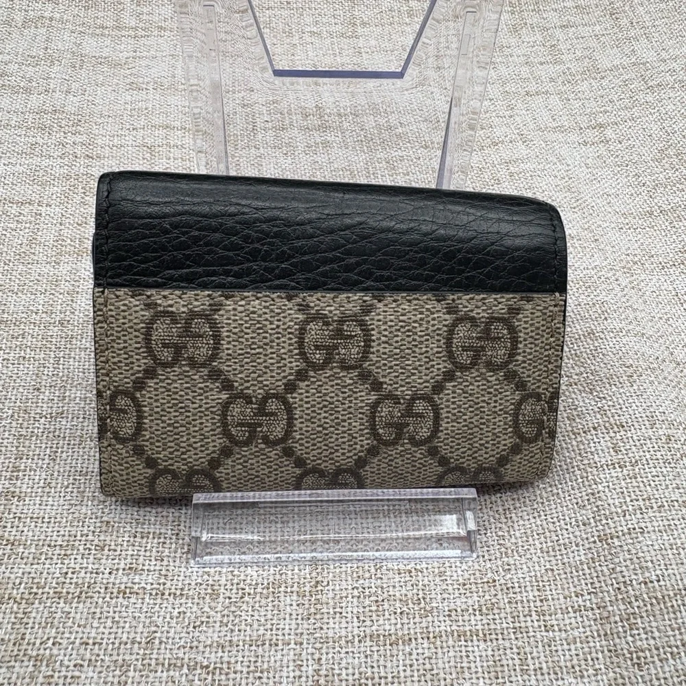 Gucci GG Canvas & Black Leather Key Holder